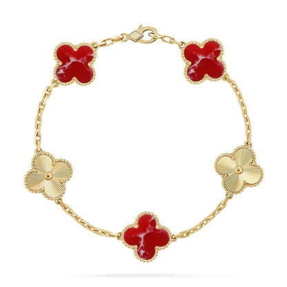[Luna Brilliance]CLOVER LASER GOLD BRACELET COLLECTION,5 MOTIFS