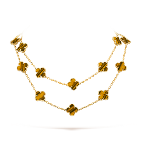 [Luna Brilliance]CLOVER 20 MOTIFS TIGER EYE ROSE GOLD