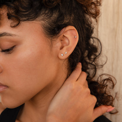 Diamond Flatback Studs Set