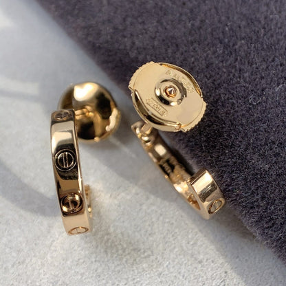 [Luna Brilliance]LOVE EARRINGS 2.65MM PINK GOLD