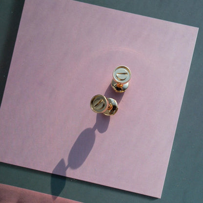 [Luna Brilliance]LOVE EARRINGS PINK GOLD 10MM