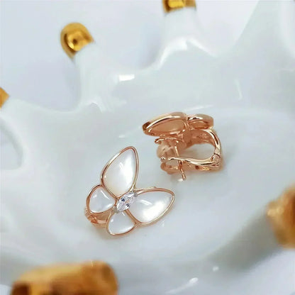 [Luna Brilliance]BUTTERFLY MOP DIAMOND EARRINGS