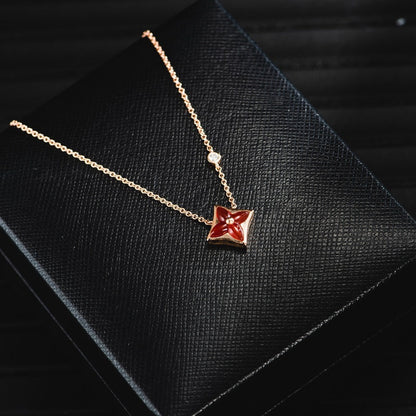 [Luna Brilliance]STAR NECKLACE PINK GOLD 1 DIAMOND