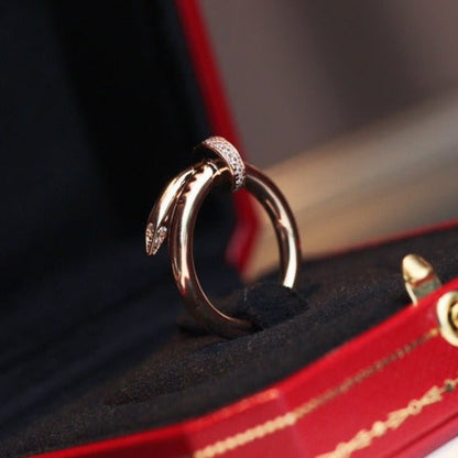 [Luna Brilliance]JUSTE RING 2.65MM PINK GOLD DIAMOND