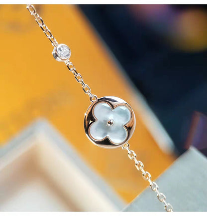 [Luna Brilliance]SUN MOP GOLD 1 DIAMOND NECKLACE