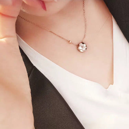 [Luna Brilliance]SUN MOP GOLD 1 DIAMOND NECKLACE