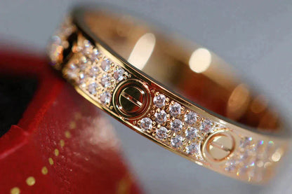 [Luna Brilliance]LOVE RING 3.6MM DIAMOND PAVED