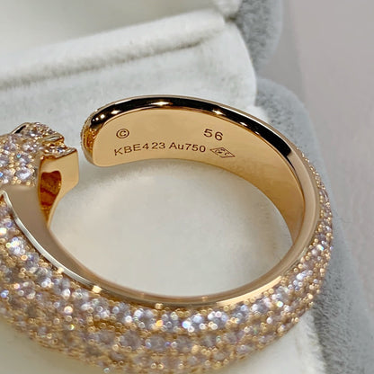 [Luna Brilliance]PANTHERE PINK GOLD DIAMOND RING