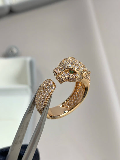 [Luna Brilliance]PANTHERE PINK GOLD DIAMOND RING