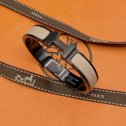 [Luna Brilliance]H BRACELET 12MM BLACK BEIGE CERAMIC