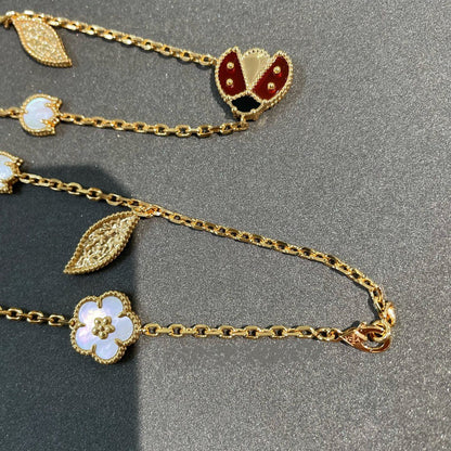 [Luna Brilliance]LUCKY SPRING 15 MOTIFS GOLD NECKLACE