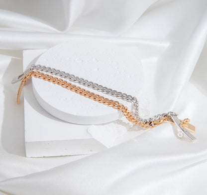 [Luna Brilliance]KELLY CHAIN SILVER DIAMOND BRACELET