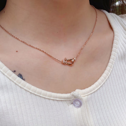 [Luna Brilliance]FORCE 10 PINK GOLD DIAMOND NECKLACE