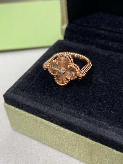 [Luna Brilliance]CLOVER RIVERSIBLE RING ROSE GOLD COLLECTION