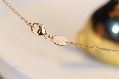 [Luna Brilliance]JEUX MALACHITE 1 DIAMOND PINK GOLD NECKLACE