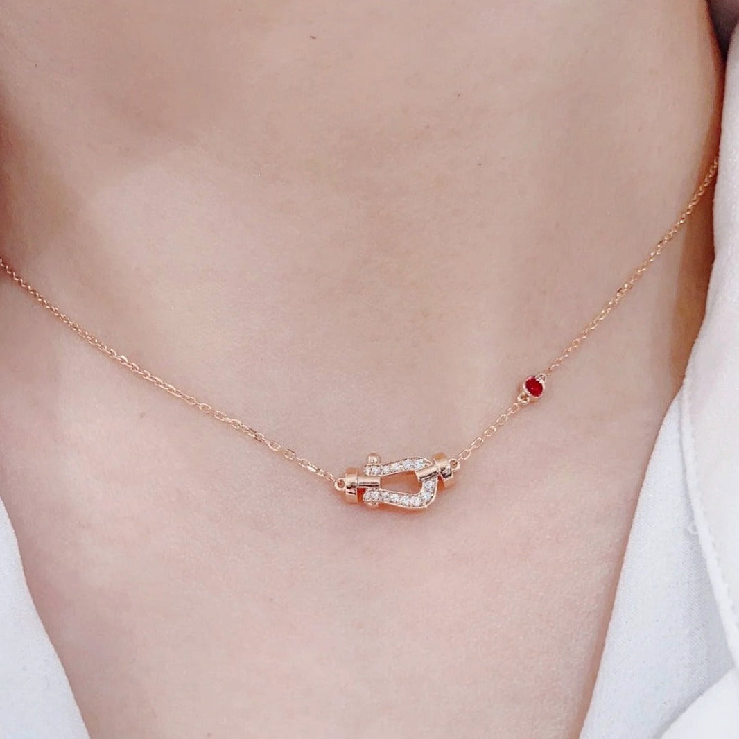 [Luna Brilliance]FORCE 10 DIAMOND PINK GOLD NECKLACE
