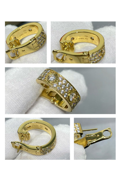 [Luna Brilliance]LOVE 5.5MM DIAMOND PAVED EARRINGS