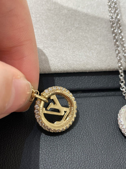 [Luna Brilliance]BY NIGHT DIAMOND PAVED NECKLACE