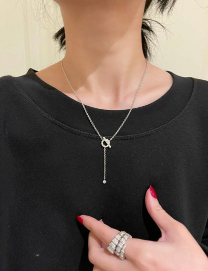 [Luna Brilliance]FINESSE SILVER DIAMOND NECKLACE