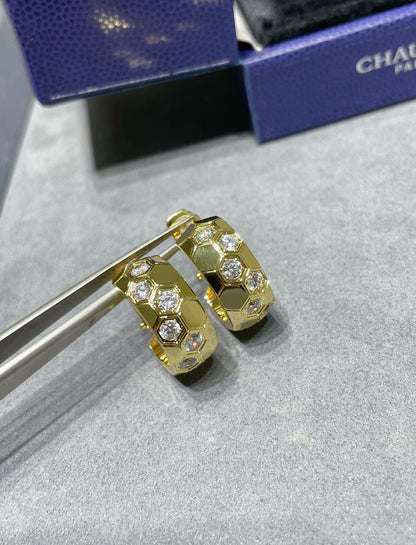 [Luna Brilliance]BEE LOVE DIAMOND HOOP EARRINGS