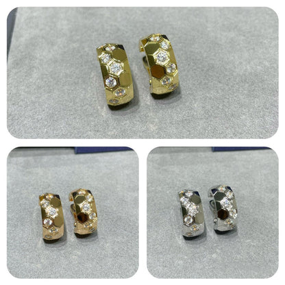 [Luna Brilliance]BEE LOVE DIAMOND HOOP EARRINGS