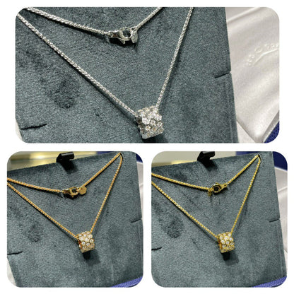 [Luna Brilliance]BEE LOVE DIAMOND PAVED 3 ROW NECKLACE