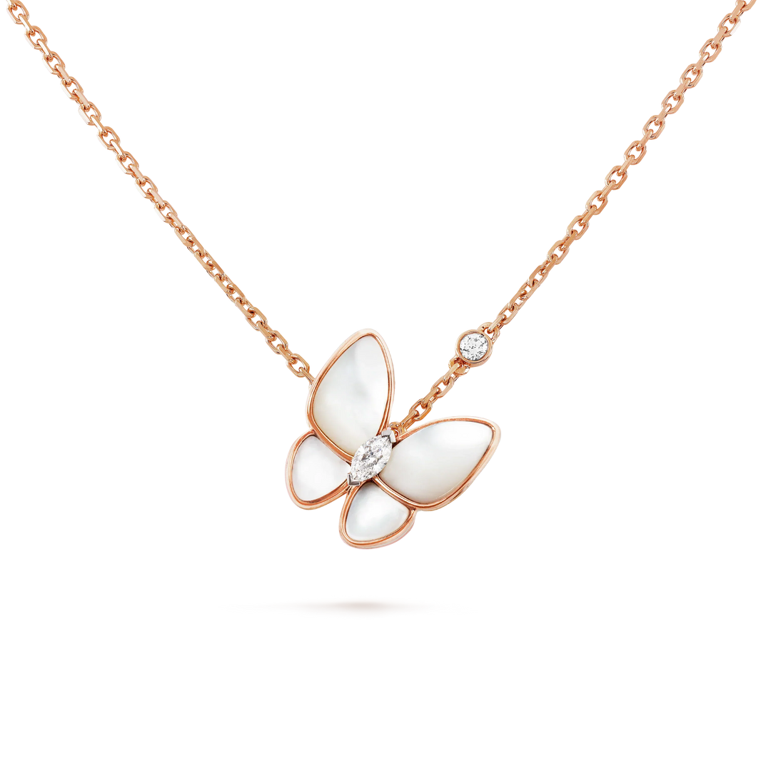 [Luna Brilliance]BUTTERFLY MOP DIAMOND NECKLACE