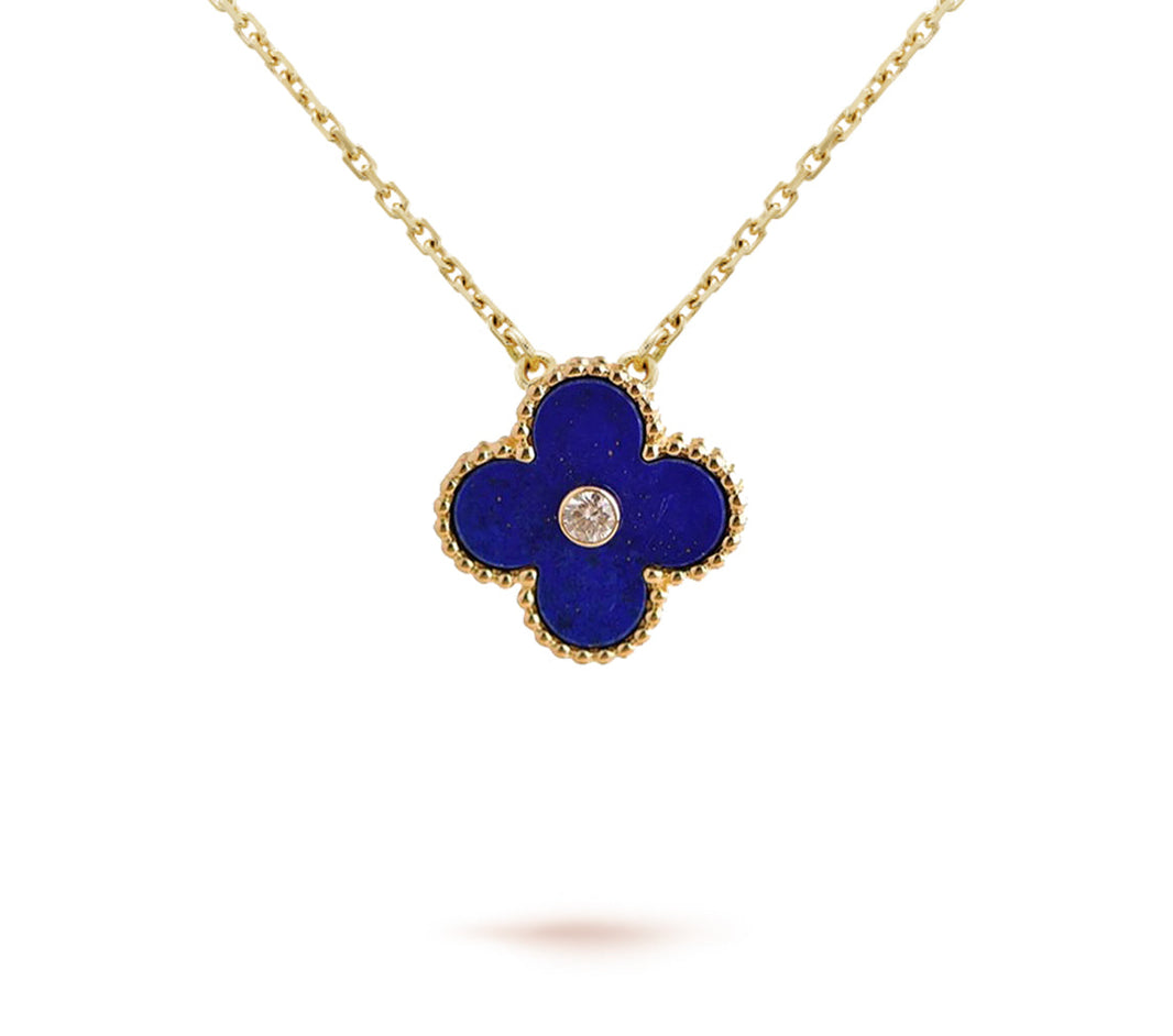 [Luna Brilliance]CLOVER 15MM CHRISTMAS LIMITED EDITION SINGLE FLOWER NECKLACE