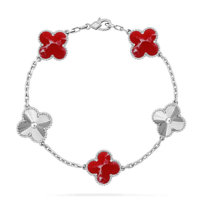 [Luna Brilliance]CLOVER LASER SILVER BRACELET COLLECTION,5 MOTIFS