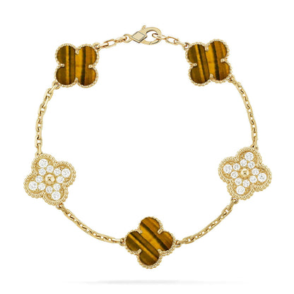 [Luna Brilliance]CLOVER DIAMOND GOLD BRACELET COLLECTION,5 MOTIFS