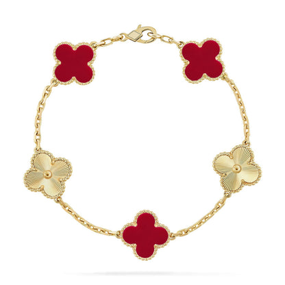 [Luna Brilliance]CLOVER LASER GOLD BRACELET COLLECTION,5 MOTIFS
