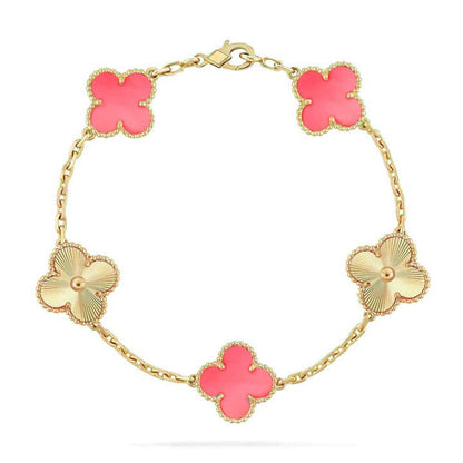 [Luna Brilliance]CLOVER LASER GOLD BRACELET COLLECTION,5 MOTIFS