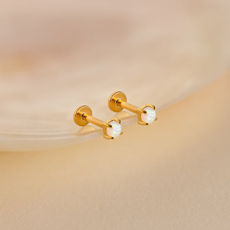 Opal Flat Back Studs