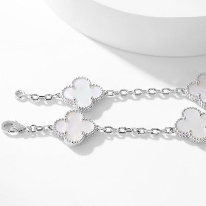 [Luna Brilliance]CLOVER 10 MOTIFS WHITE MOTHER OF PEARL NECKLACE