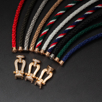 [Luna Brilliance]FORCE LARGE HORSESHOE FULL DIAMOND BRACELET SILVER