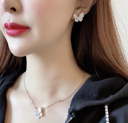 [Luna Brilliance]BUTTERFLY ALL DIAMOND EARRINGS