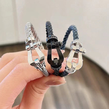 [Luna Brilliance]FORCE LARGE HORSESHOE NO DIAMOND BRACELET ROSE GOLD