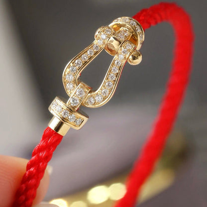 [Luna Brilliance]FORCE LARGE HORSESHOE FULL DIAMOND BRACELET GOLD
