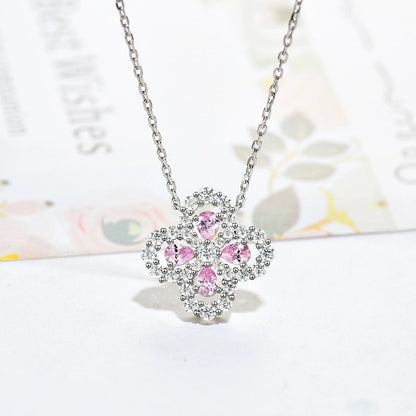 [Luna Brilliance]LOOP NECKLACE FULL MOTIF DIAMOND 16MM MULTIPLE COLORS