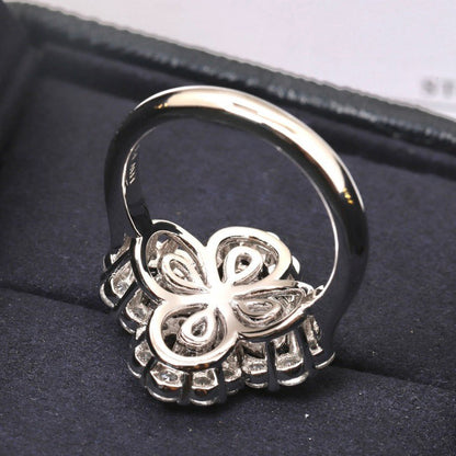 [Luna Brilliance]LOOP RING FULL MOTIF DIAMOND 16MM SILVE