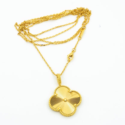 [Luna Brilliance]CLOVER 25MM PEDANT NECKLACE GOLD