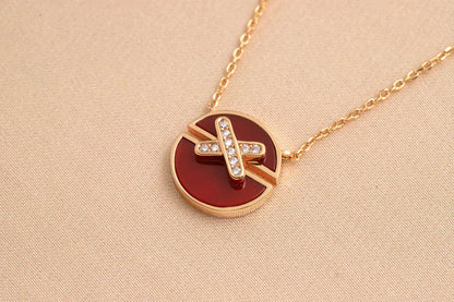 [Luna Brilliance]JEUX DE ROSE GOLD DIAMOND NECKLACE