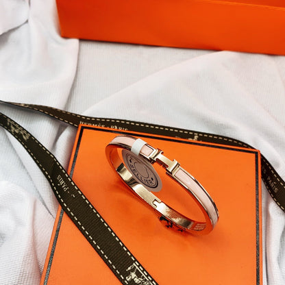 [Luna Brilliance]CLASSIC HM CLIC  PINK 8MM ENAMEL BRACELET