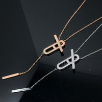 [Luna Brilliance]HM NECKLACE PLATINUM ROSE GOLD DIAMOND