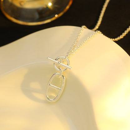 [Luna Brilliance]HM CHAINE D'ANCRE PENDANT NECKLACE STERLING SILVER