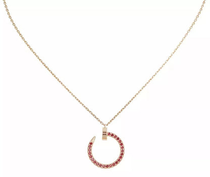 [Luna Brilliance]JUSTE NECKLACE GOLD RED DIAMONDS