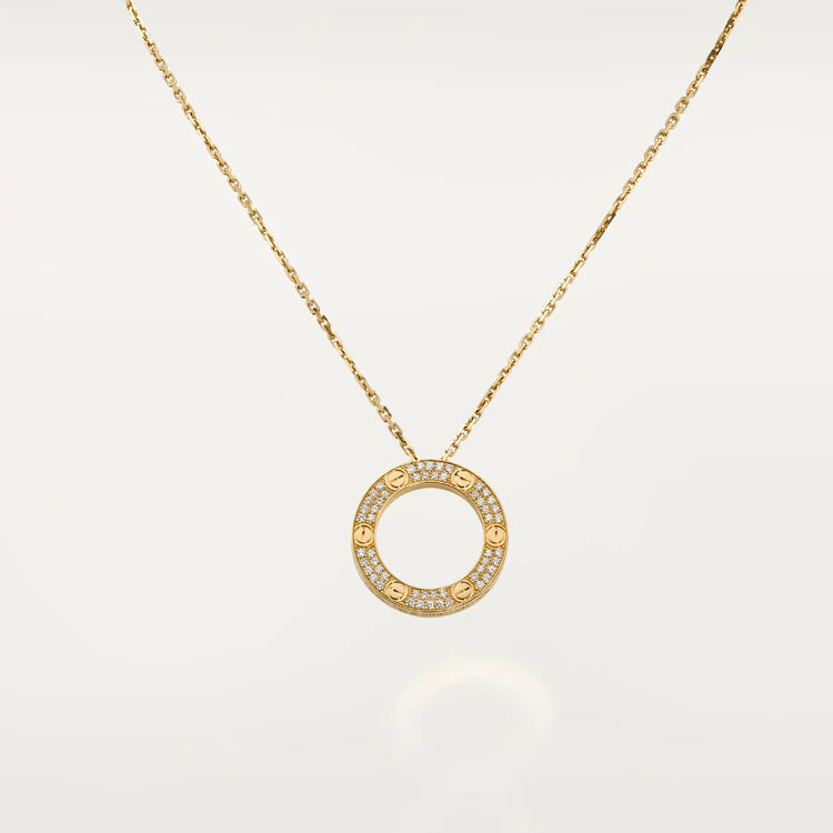 [Luna Brilliance]LOVE NECKLACE ADJUSTABLE ROSE GOLD