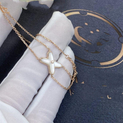 [Luna Brilliance]JEUX BRACELET WHITE MOP PINK GOLD 1 DIAMOND