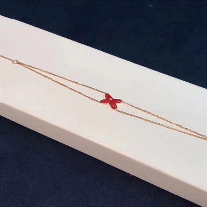 [Luna Brilliance]JEUX BRACELET CARNELIAN PINK GOLD 1 DIAMOND