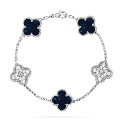[Luna Brilliance]CLOVER DIAMOND SILVER BRACELET COLLECTION,5 MOTIFS